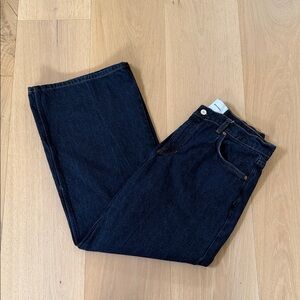 Reformation Cary Low Rise Slouchy Wide Leg Short Jeans